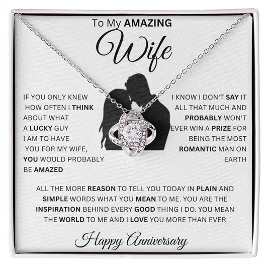 To My Amazing Wife | If You Only Knew | Love Knot Necklace