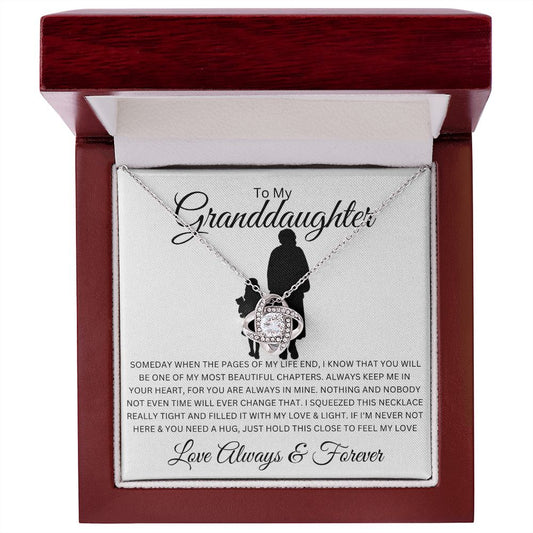 To My Granddaughter | My Most Beautiful Chapter | Love Knot Necklace