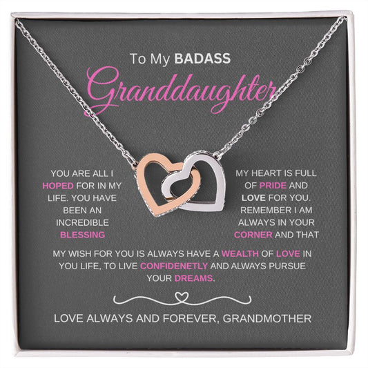 To My Badass Granddaughter | An Incredible Blessing | Interlocking Hearts
