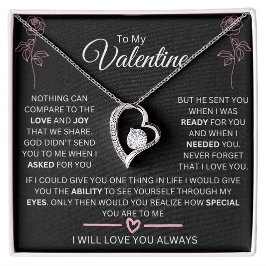To My Valentine | Nothing Can Compare | Forever Love Necklace