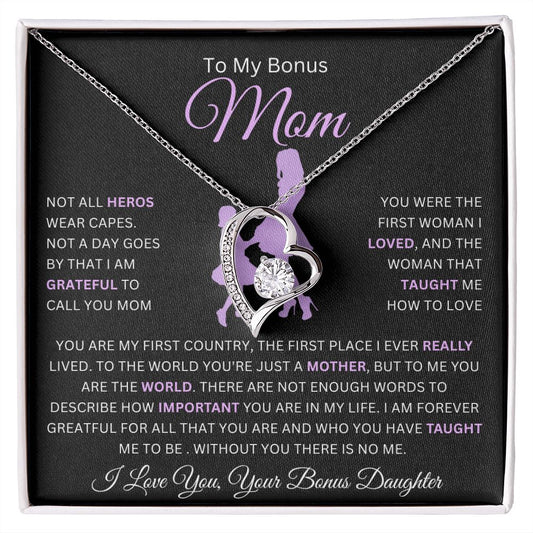 To My Bonus Mom | The First Place I Ever Really Lived | Forever Love Necklace